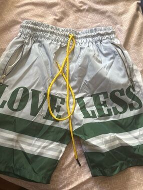 LoveLess Light Gray Elastic Waist Shorts